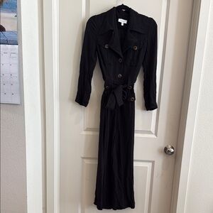 Black Long cargo jumpsuit